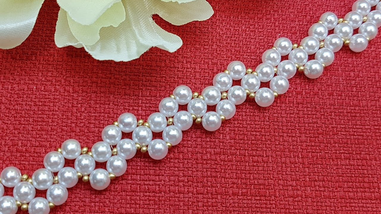 Beaded bracelet/PEARL bracelet/Diy BRACELET/Браслет из бусин/Браслет своими руками/Жемчужный браслет