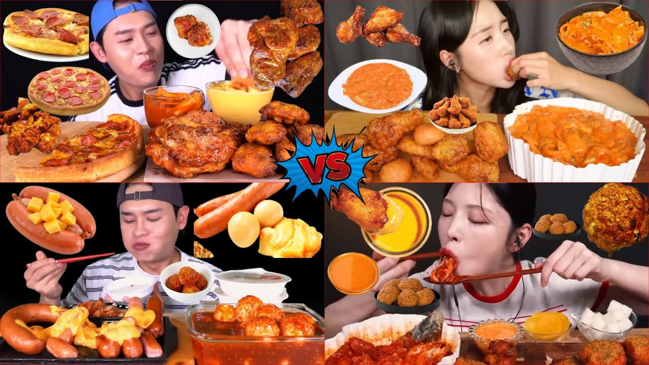 Ultimate Fried Chicken Mukbang 🍗🔥 Cheesy & Spicy Food Battle | ASMR Eating
