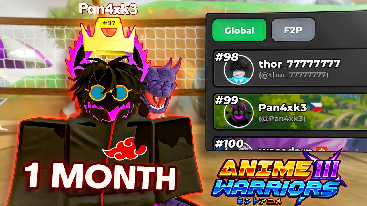 I Spent 1 MONTH To Become OVERPOWERED In Anime Warriors 3!