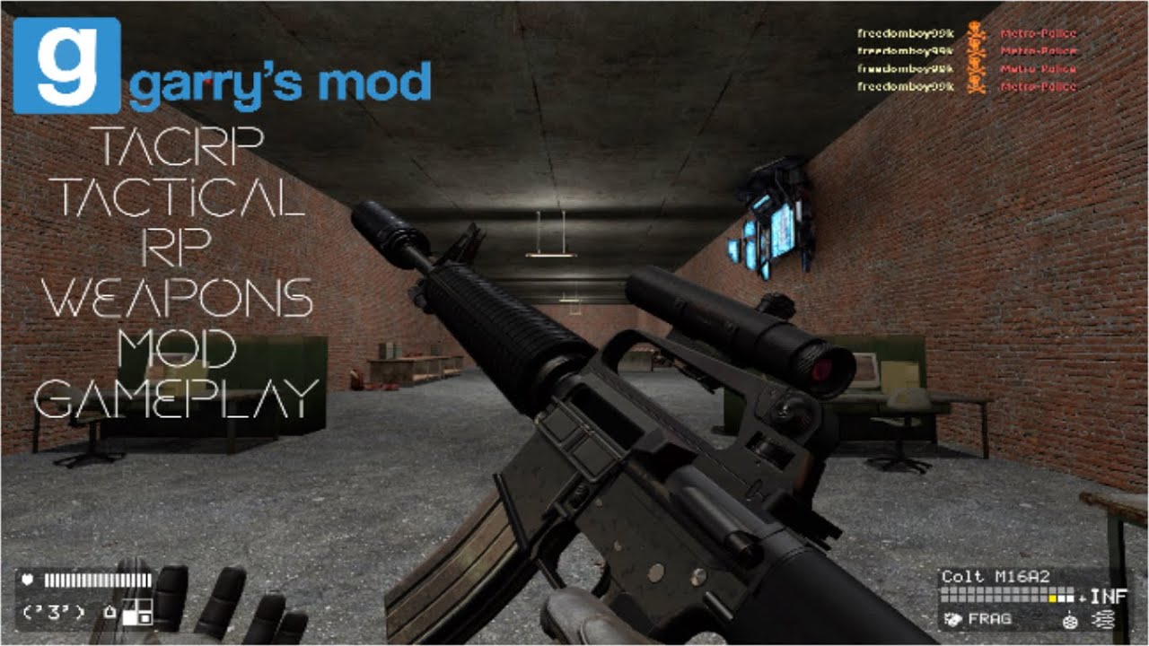 Garry's Mod: TacRP Tactical RP Weapons mod gameplay
