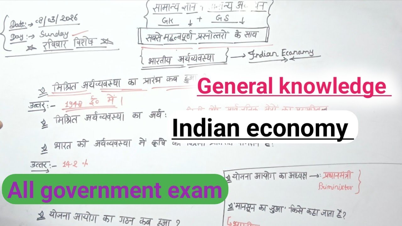 Indian economy, General knowledge।For all government exam,@ApaarEducation 