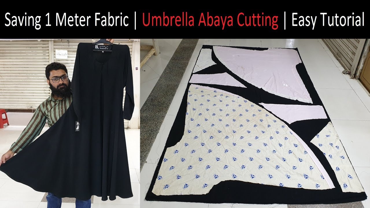 Saving 1 Meter Fabric | How To Cutting Abaya Easy Tutorial