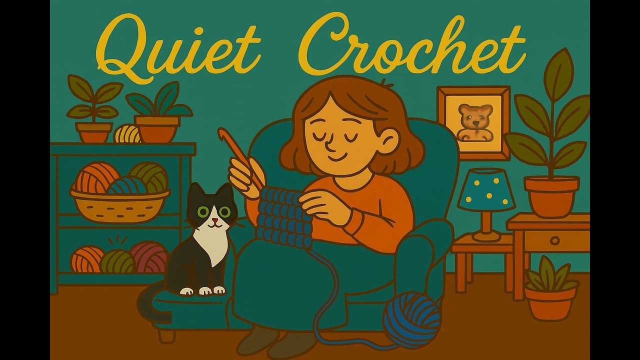 Crocheting a cardigan, for relaxing & peaceful moments with music #205 #relax #crochet #cardigan
