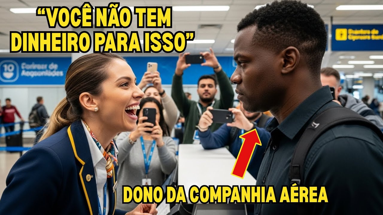 Agente de Aeroporto Ri de Homem Negro — Minutos Depois Ele Se Apresenta Como Dono da Companhia