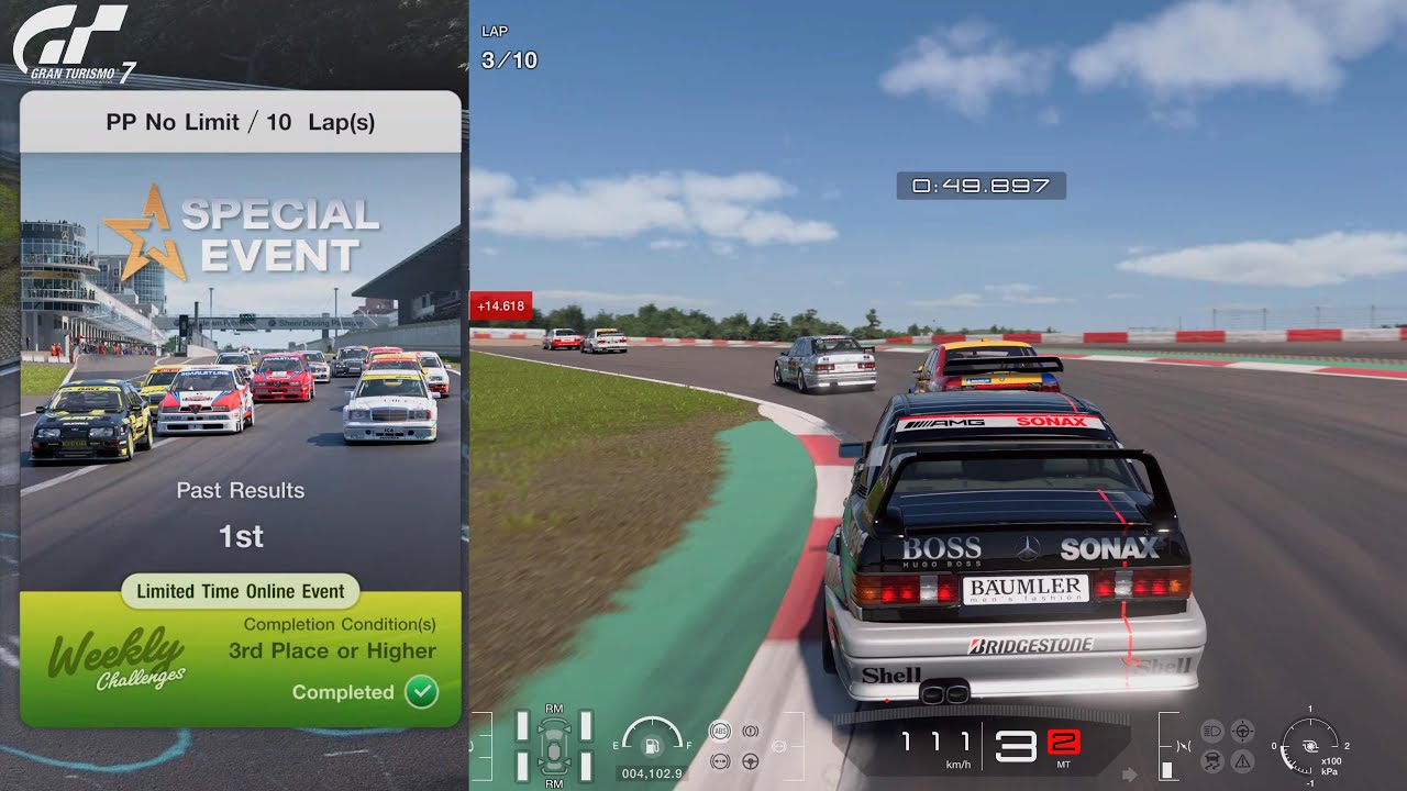Gran Turismo 7 | DTM Round 1 Nürburgring Sprint 10 Laps Hard - MB 190E Evo 2 [4KPS5]