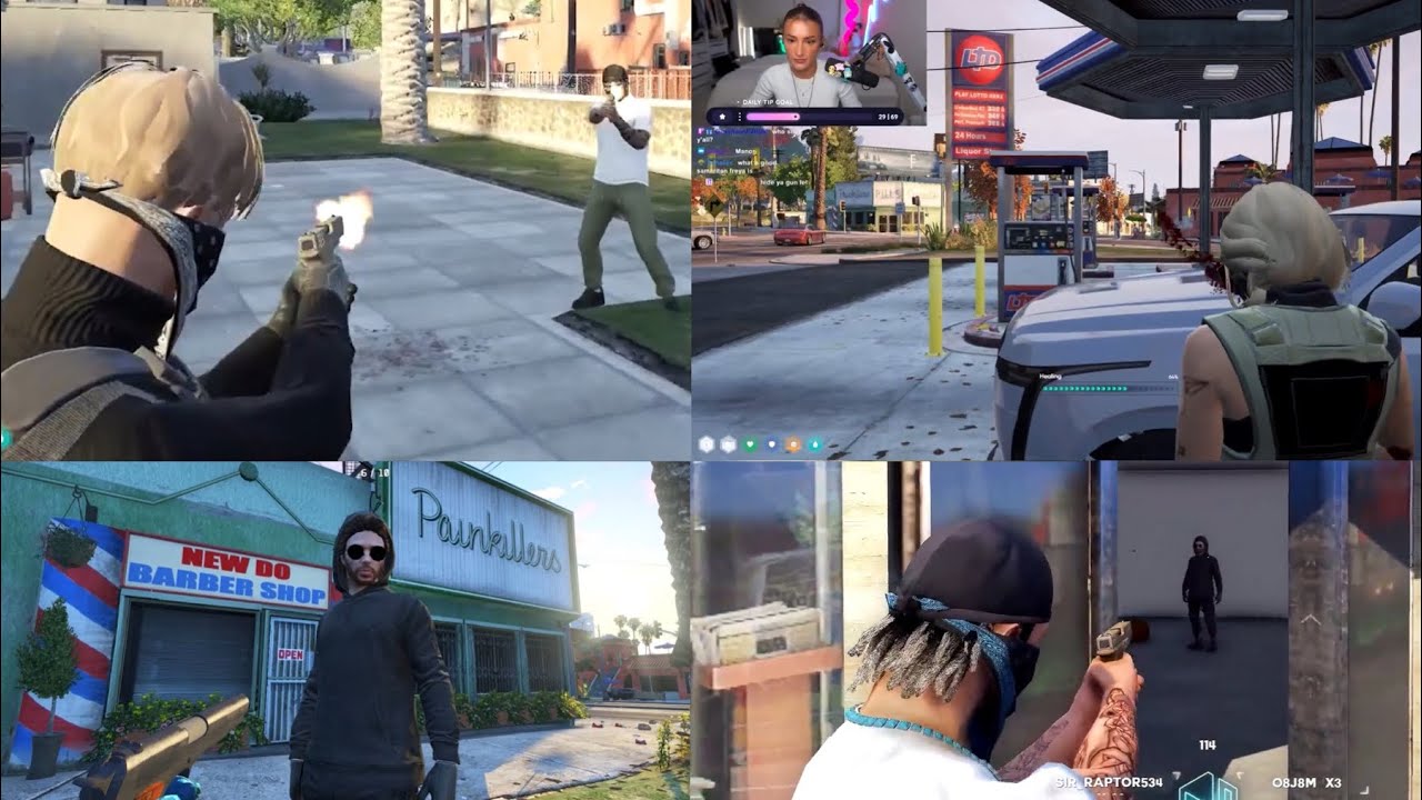 Manor Push Mirror Park and Clap Hydra (Multiple POVs) | GTA RP NoPixel 4.0