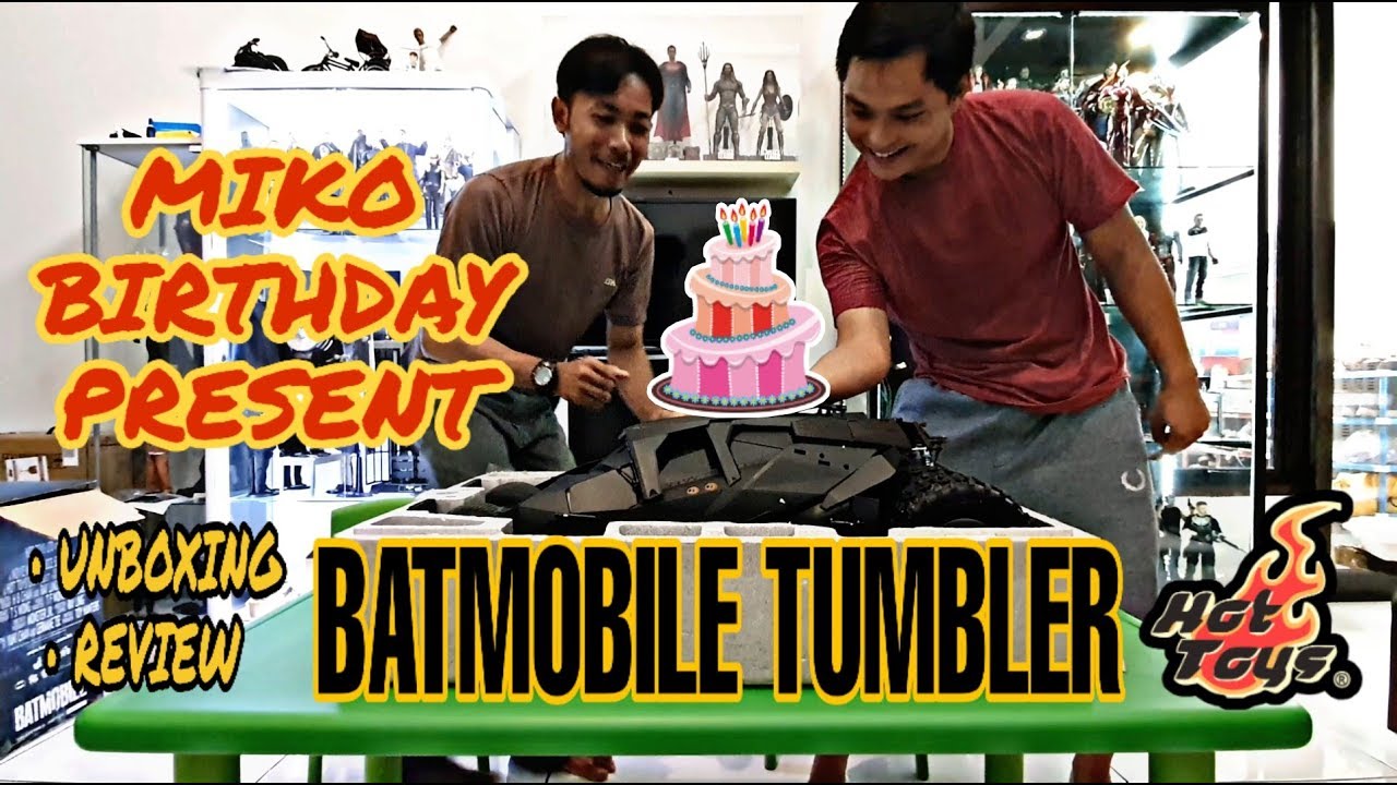 MIKO BIRTHDAY PRESENT! UNBOXING HOT TOYS BATMOBILE TUMBLER