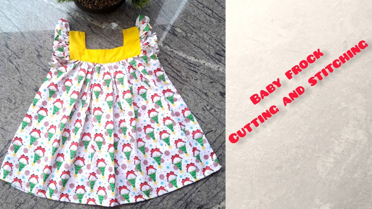 Baby frock cutting and stitching 2-3years old @TwinkleThreadBySajitha#yoke baby frock #kids frock