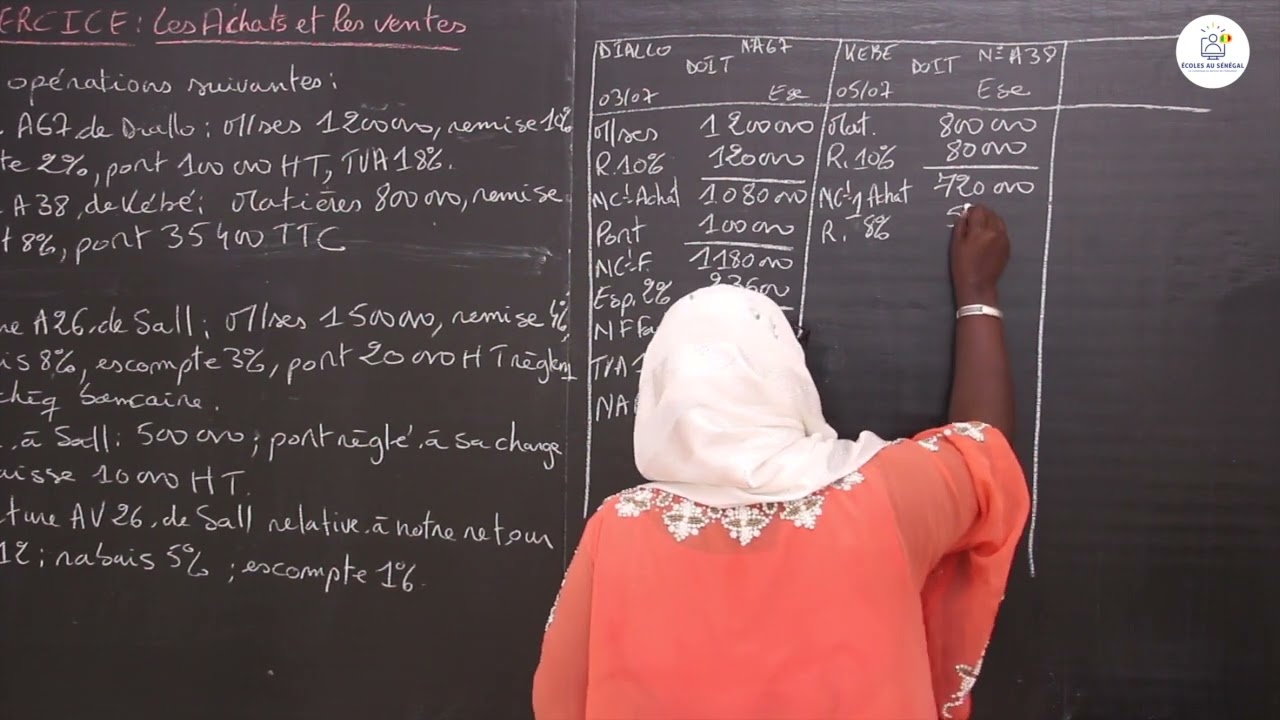 Exercices - Seconde STEG - Comptabilité : Les Achats et les Ventes / Mme Diop