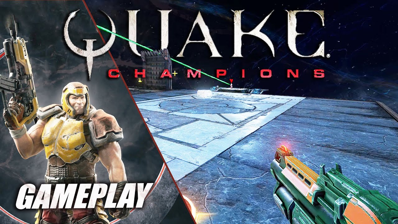 Ranger Dealing With Railer in Longest Yard in Quake Champions Gameplay