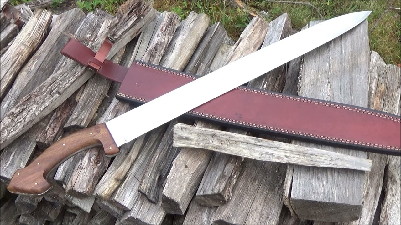 PAL2000 Short Sword, 20 Inch Blade VS. Water Jugs (Germanic Cherusker Type Sword)