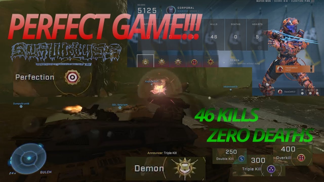 (Unedited) 46 SCORPION 🦂 KILLS 0 DEATHS - HALO INFINITE [PERFECT GAME]