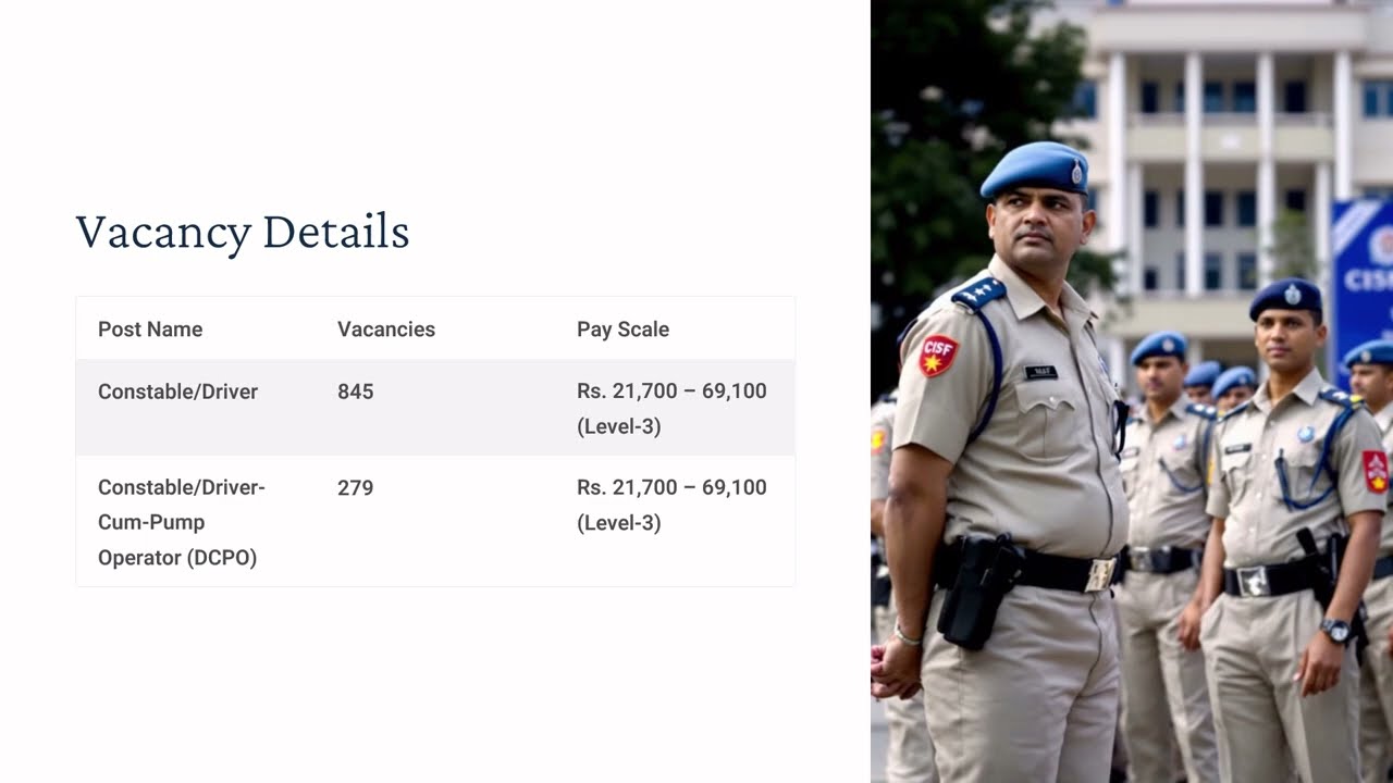 CISF Constable Driver Recruitment