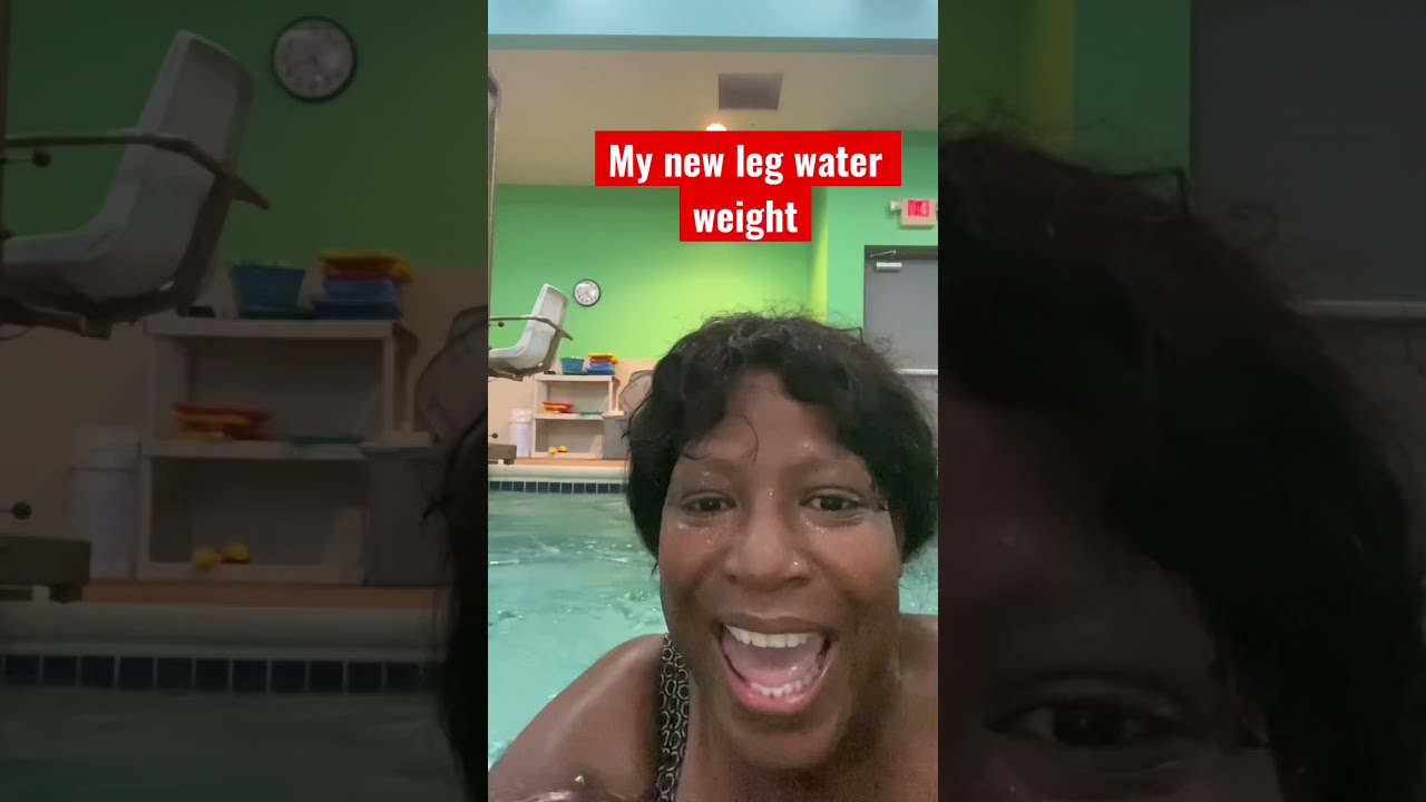 leg water workout with weight's  