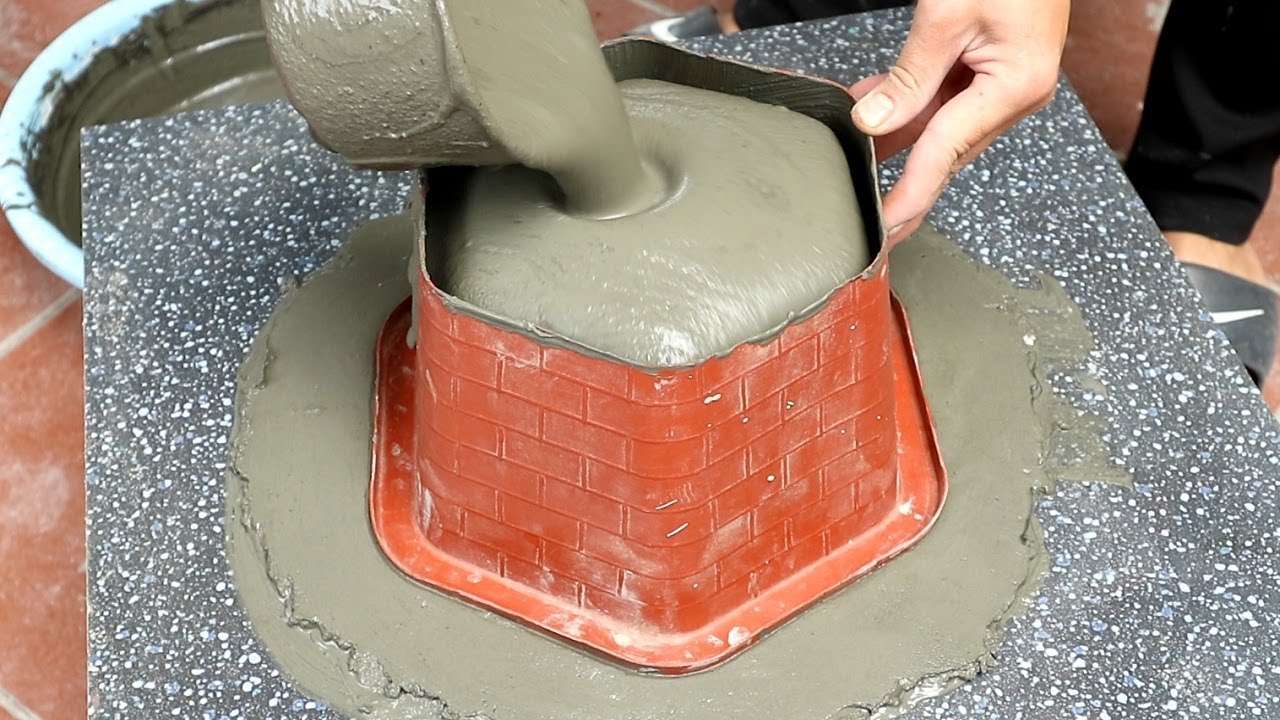 DIY Hexagonal Pots Beautiful At Home | Techniques Molded Pots Cement For Beginner