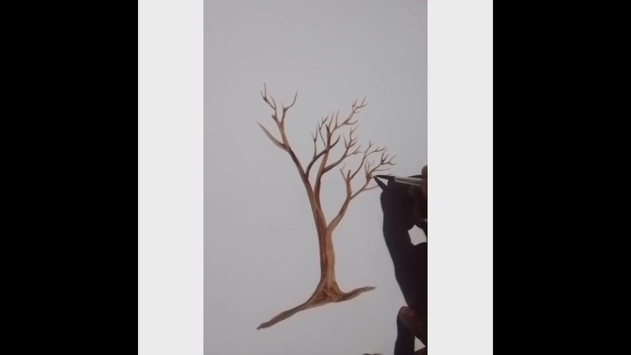 Dry tree drawing#easy tree Drawing ....Music: Push It Baby!Musician: Philip E Morris