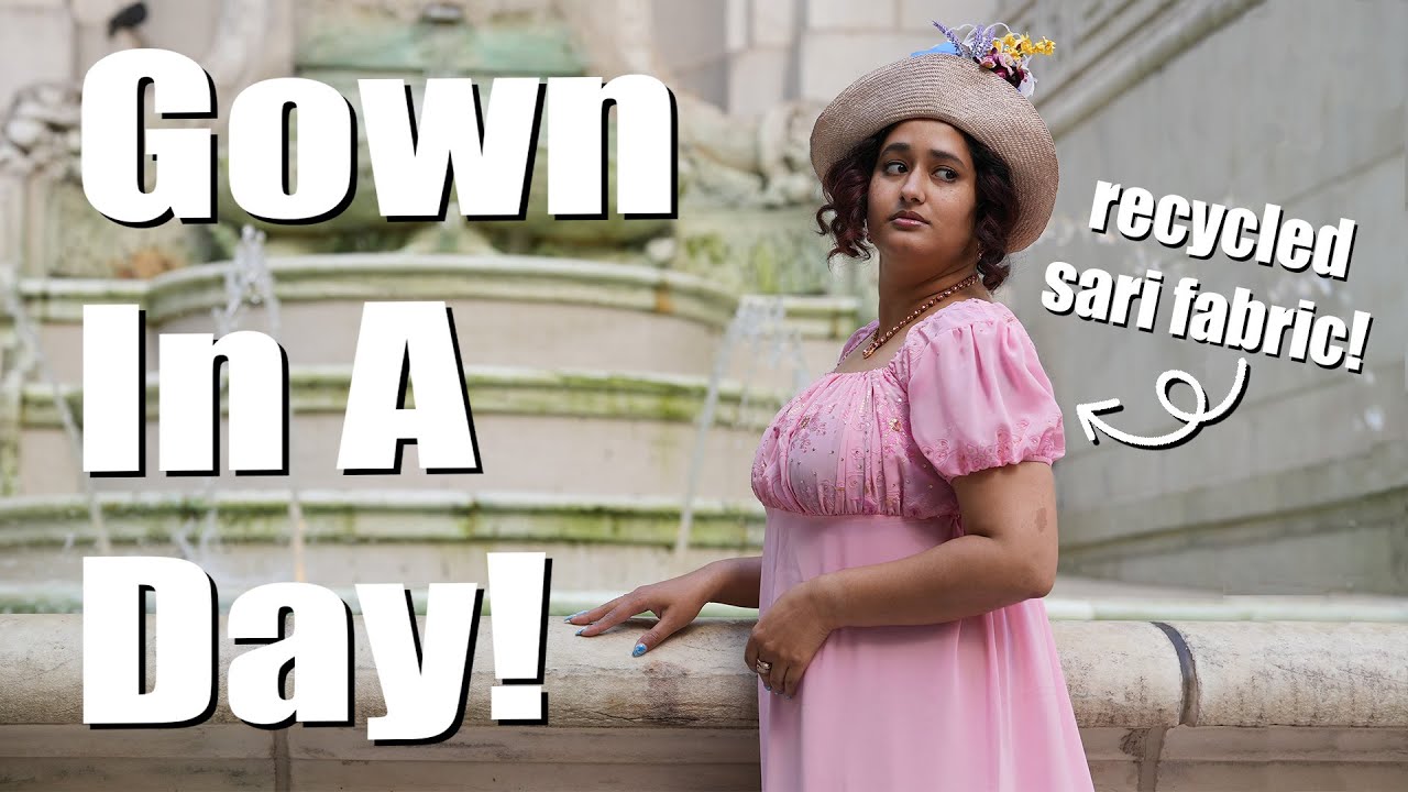 following a Micarah Tewers tutorial by ignoring most of the tutorial to make a regency gown in a day