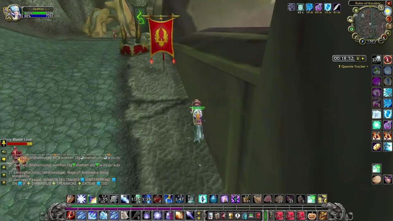 Wow TBC - 1 hours stream SOLO MAGE SP 350-400k xp/h