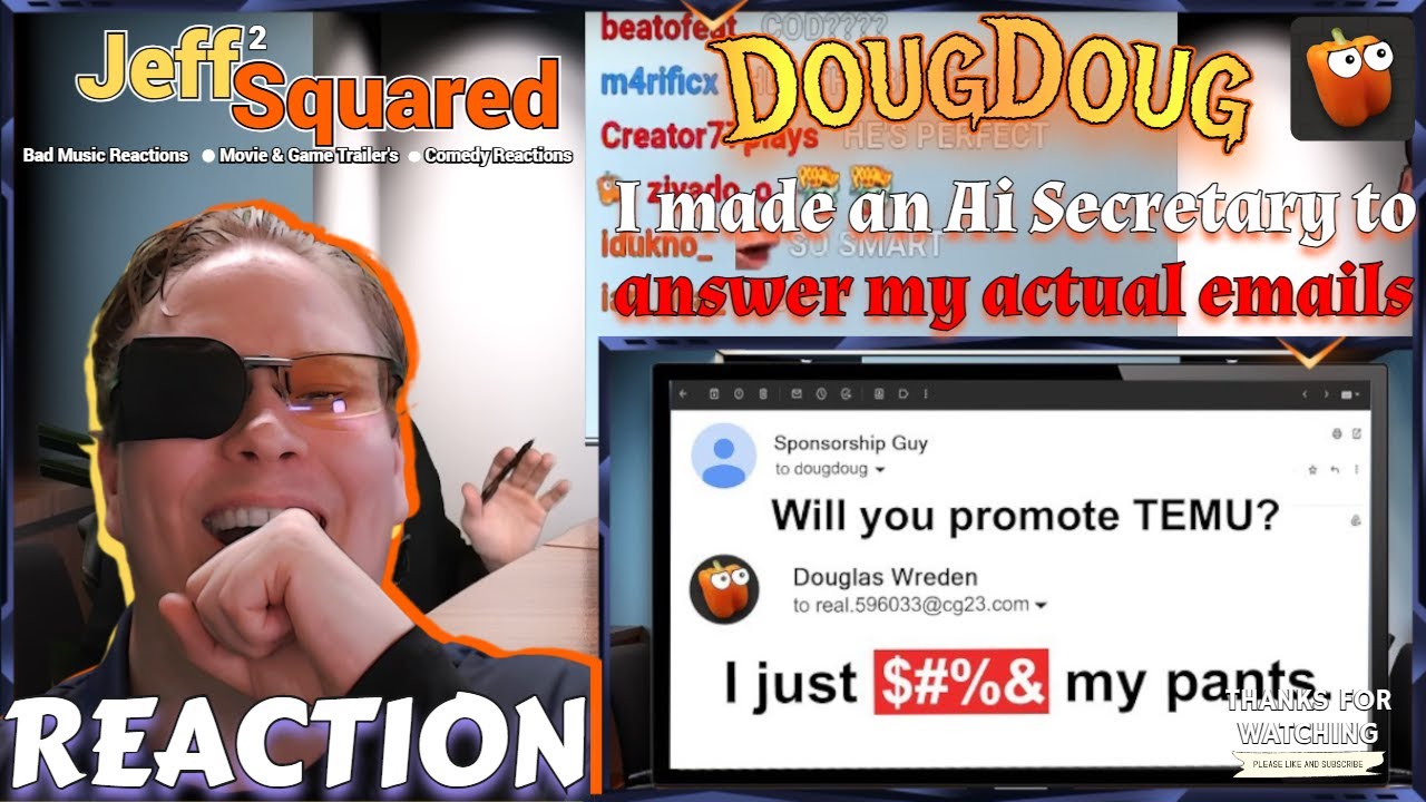 I made an Ai Secretary to answer my actual emails︱REACTION (DougDoug)