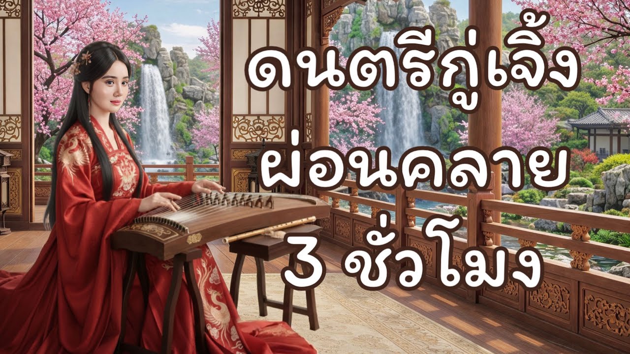 กู่เจิง,ขลุ่ยบรรเลง|3 Hours Guzheng,Flute Music | Relaxing Zen Melody for Meditation, Sleep & Study