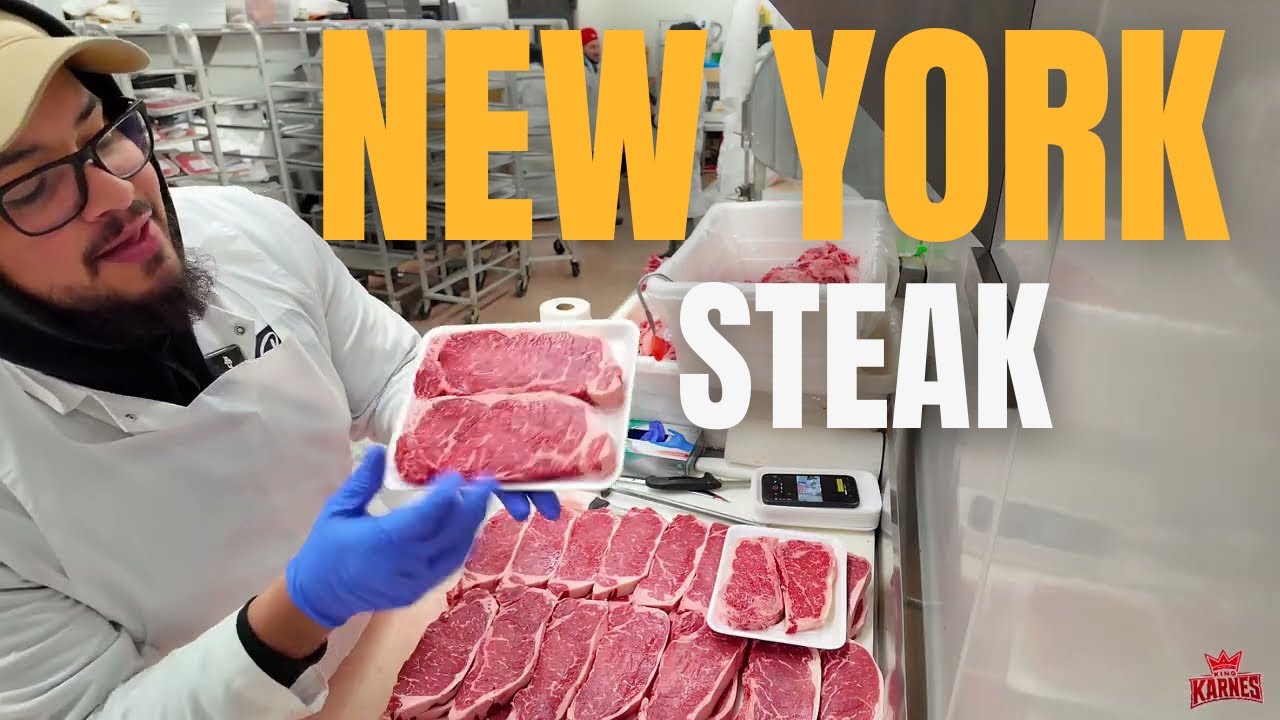 Cómo Cortar 4 New York Steaks Perfectos | Tutorial de Carnicería Paso a Paso