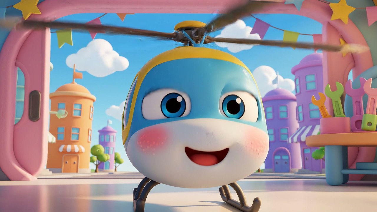 Pequeño Helicóptero Gira ¡Zumb Zumb Zumb! | Canciones de Vehículos y Transporte