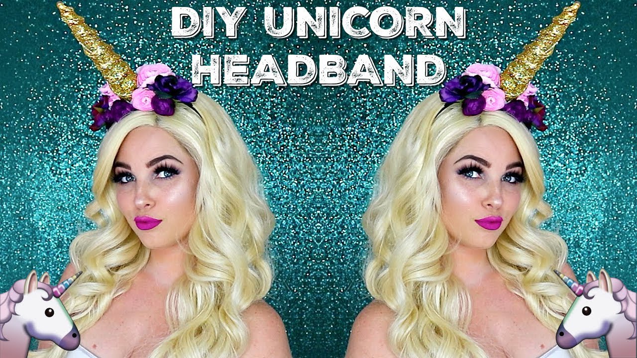 DIY UNICORN HORN HEADBAND | HALLOWEEN COSTUME MAKEUP
