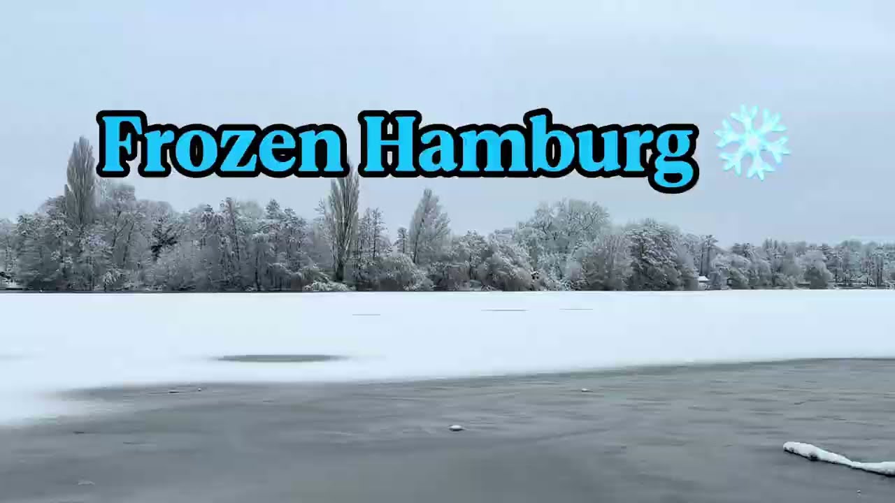 ❄️ Winter Wonderland in Harburg Hamburg | Frozen Lakes & Snowy Park Walk 