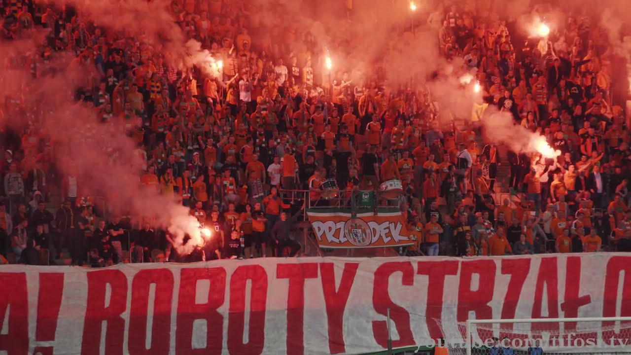 Zagłębie Lubin - Slask Wroclaw, Derby Dolnego Ślaska, Doping kibiców, crazy Pyroaction
