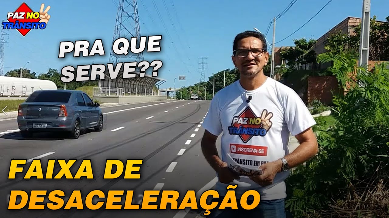 Faixa de desaceleração. Sinalização de trânsito