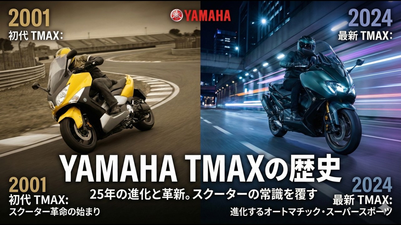 ヤマハ・TMAX：25年の進化と革新。スクーターの常識を覆す。