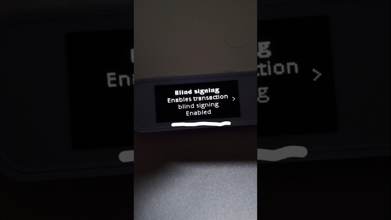 blind signing in the #ledger  NANO S PLUS