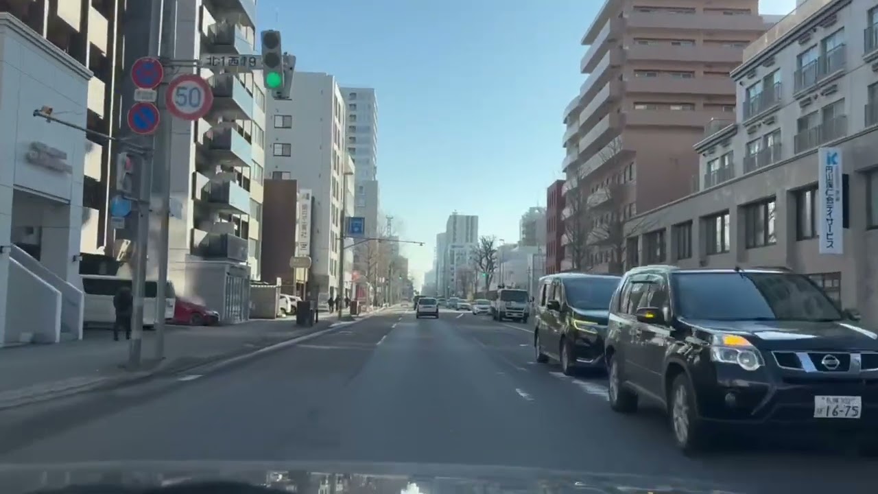 【走行動画】3月18日の札幌北1条通り