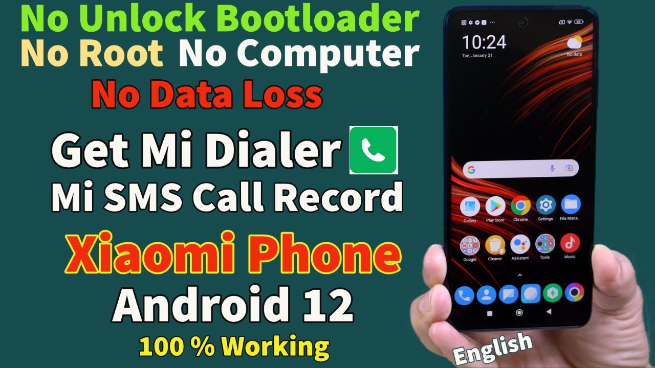 Установка записи звонков Mi Dialer на Xiaomi Poco без разблокировки загрузчика без потери данных ...