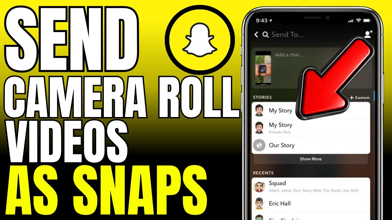 Как отправлять видео из фотогалереи в виде снимков в Snapchat (2026)