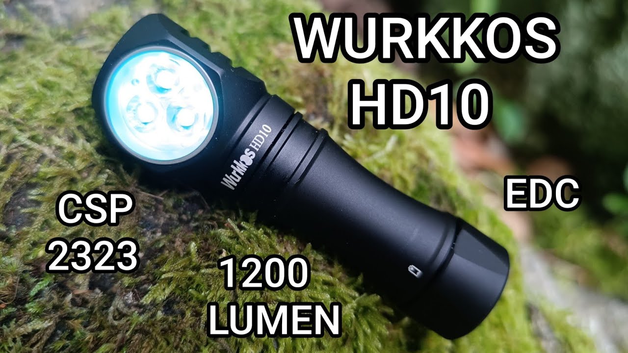 Wurkkos HD10 EDC Led Taschenlampe Kopflampe CSP2323 Anduril II UI Review Flashlight keine TS23 HD01