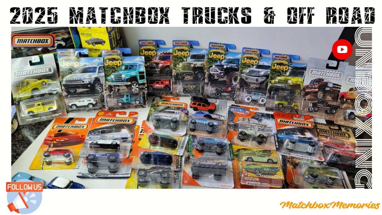 Джипы Matchbox, пикапы и внедорожники 2025 года #jdm #chevyc10 #4x4 #offroad #truck #unboxing