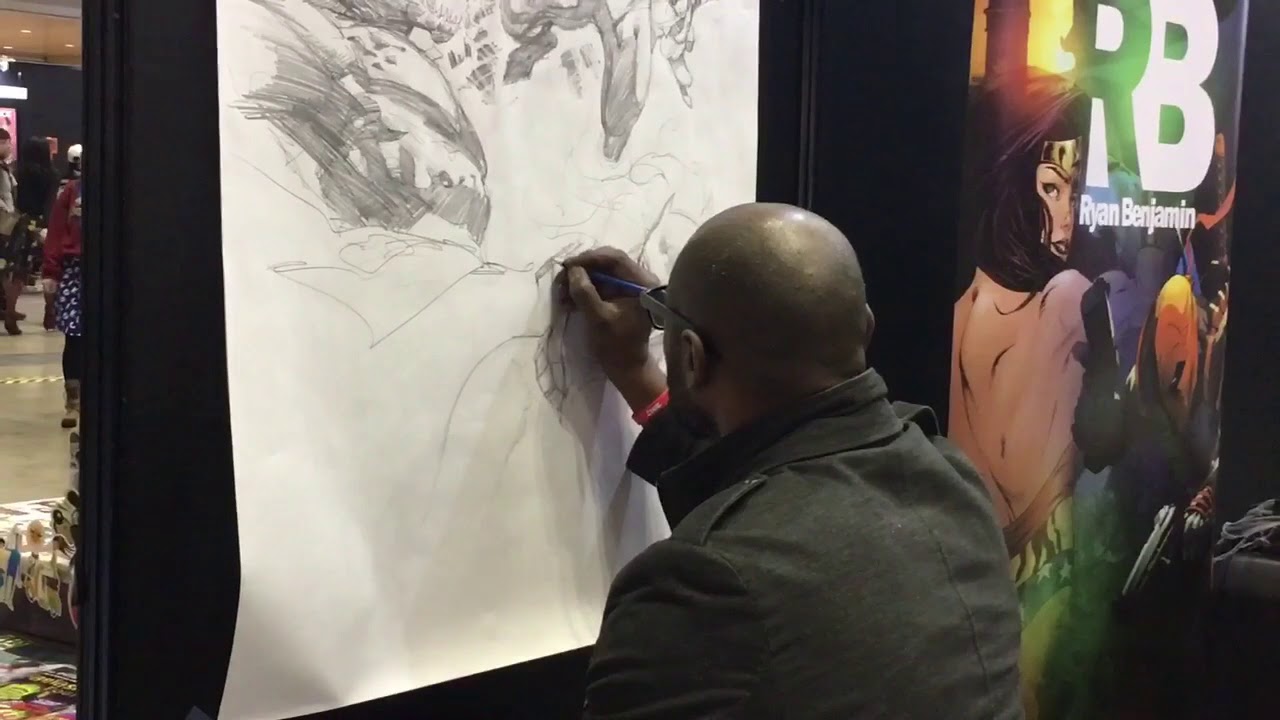 Ryan Benjamin’s live drawing:1