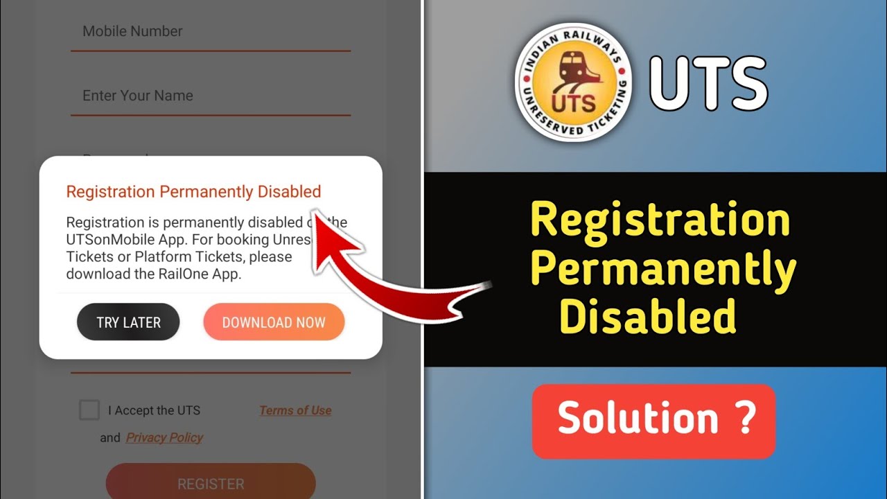 Fix UTS App Registration Permanently Disabled Problem | UTS App Registration Problem 2026