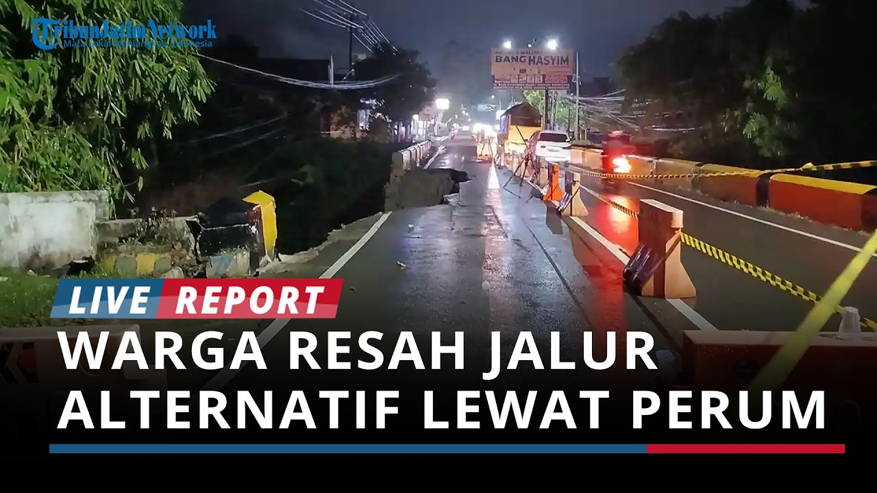 Jembatan Sentong Ambles, Warga Resah Jalur Alternatif Lewati  Perumahan