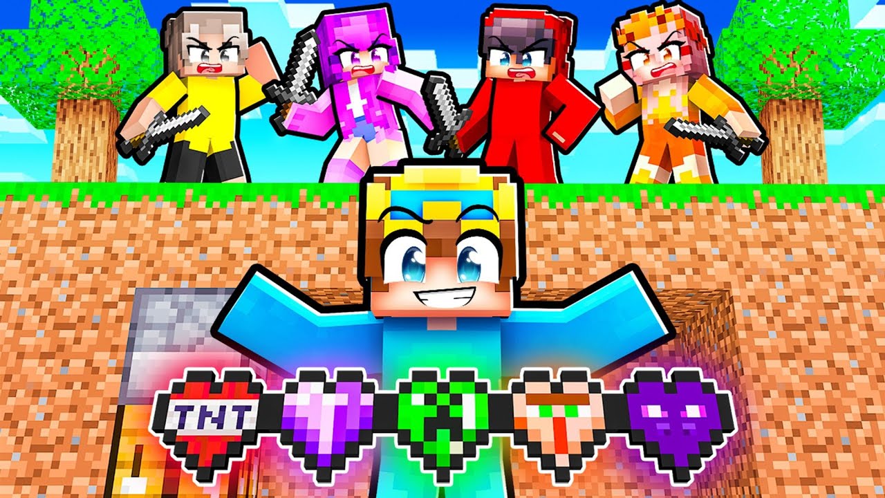 HUNTERS vs CUSTOM HEARTS SPEEDRUNNER in Minecraft!