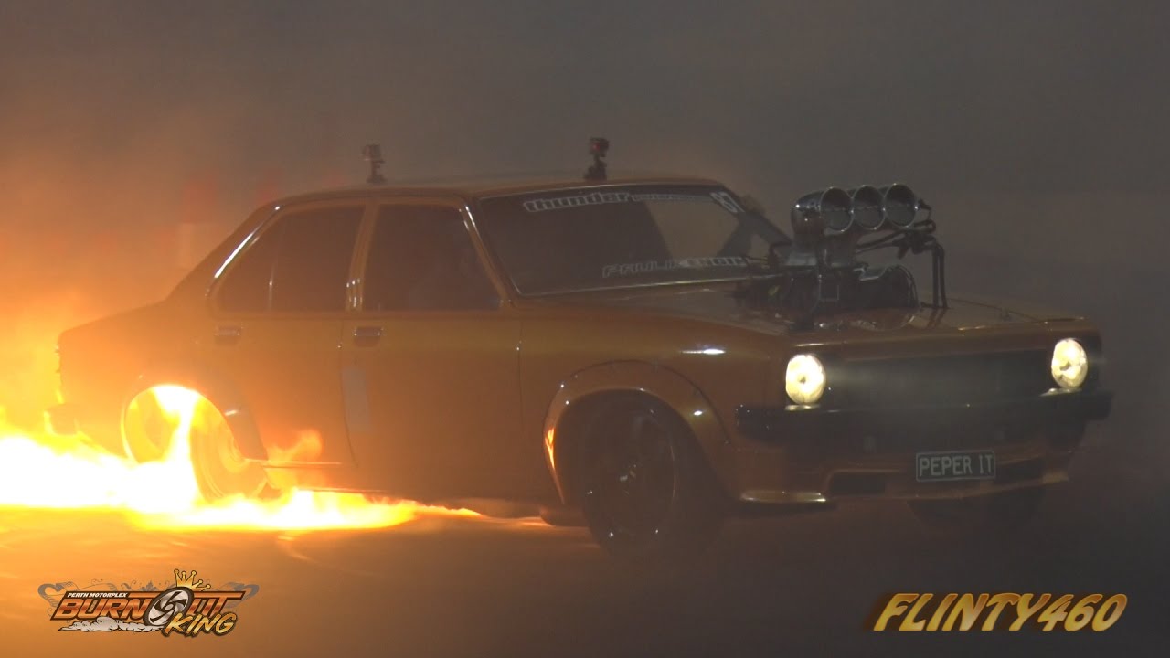 INSANE TYRE FIRE FROM 