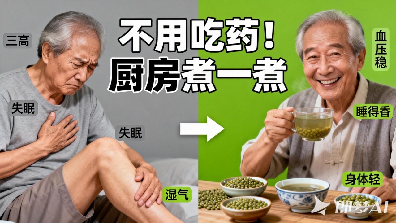 高血壓、失眠、濕氣重？綠豆「神奇搭配」曝光，不用吃藥，煮一煮身體越來越輕鬆！#綠豆食疗 #三高調理 #失眠助眠 #祛濕排毒