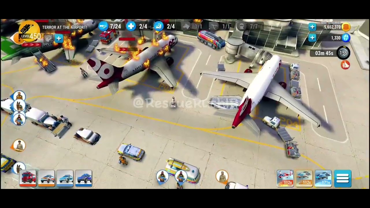 TERROR AT THE AIRPORT❗️LEVEL450❗️EMERGENCY HQ GAMEPLAY STRATEGY