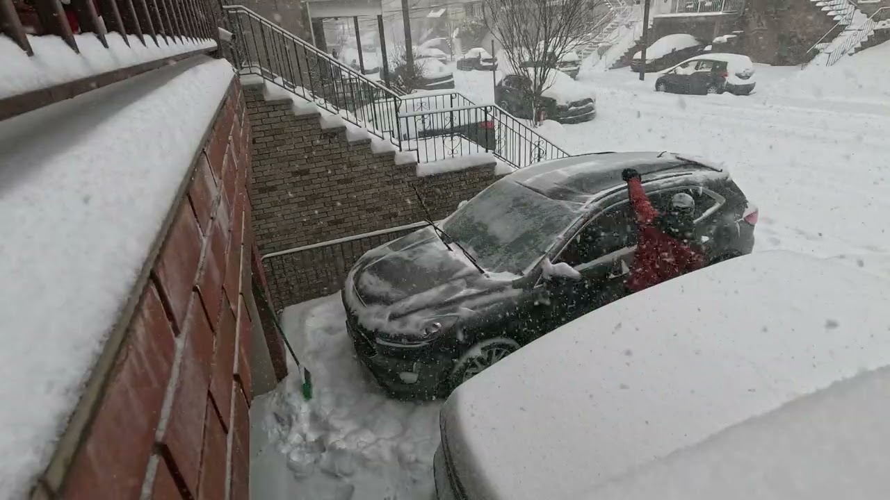 Heavy New York Snow Storm #snow #snowstorm #newyork #carcleaning