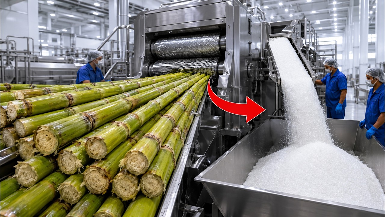 CÓMO se PRODUCEN MILLONES de TONELADAS de AZÚCAR desde la CAÑA en FÁBRICAS GIGANTES 🏭