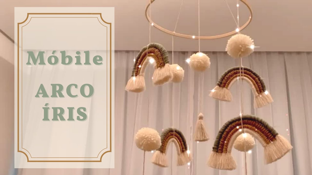 MÓBILE ARCO-ÍRIS • Quarto de bebê • Estilo Pinterest • FAÇA & VENDA!