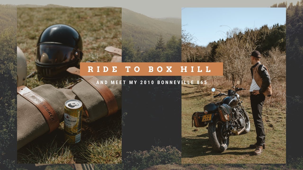 Taking the Bonneville to the Motorcycle Spot of Box Hill in Surrey.