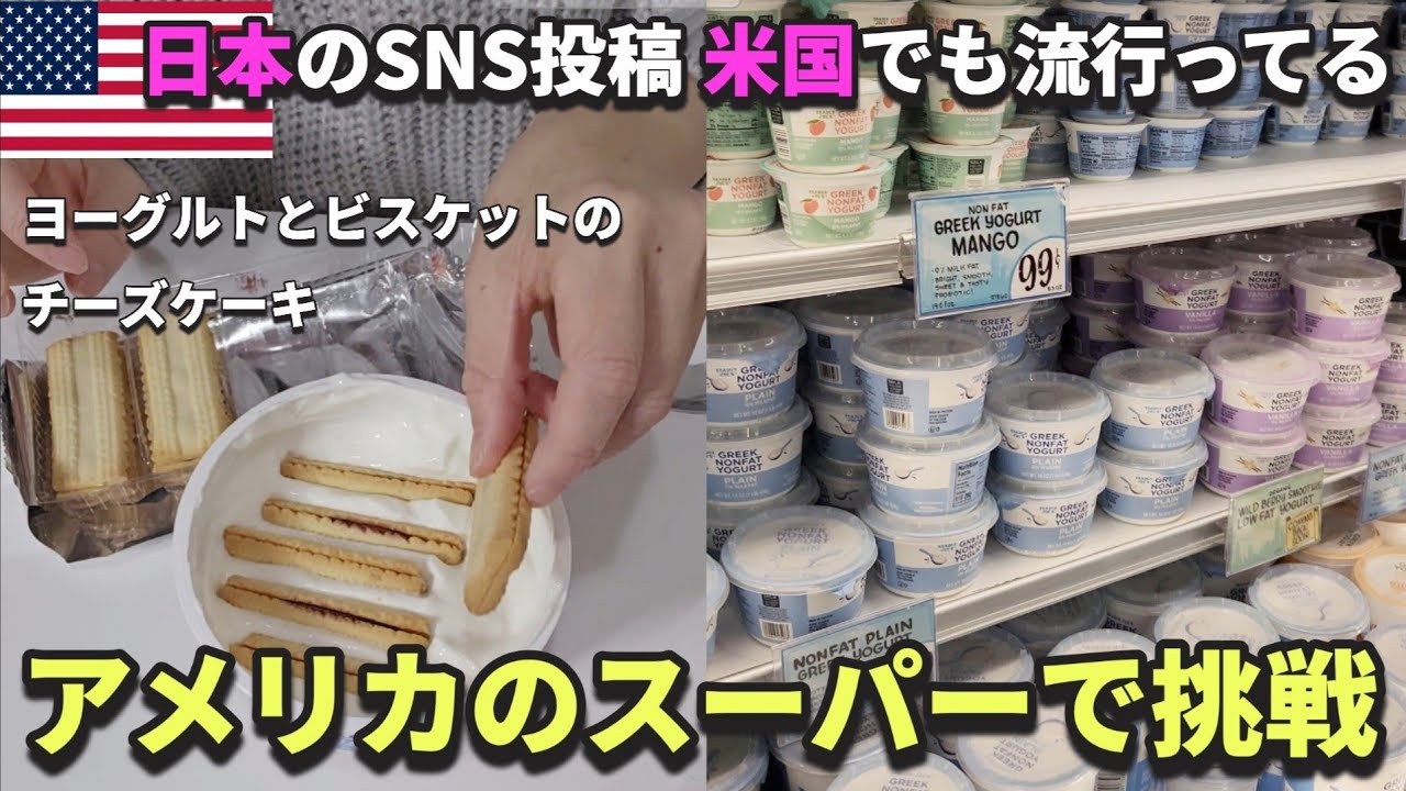 日本のSNS投稿見てアメリカ人もやってる | アメリカのスーパーだけで挑戦 | ニューヨーク雪と雨の日のVLOG