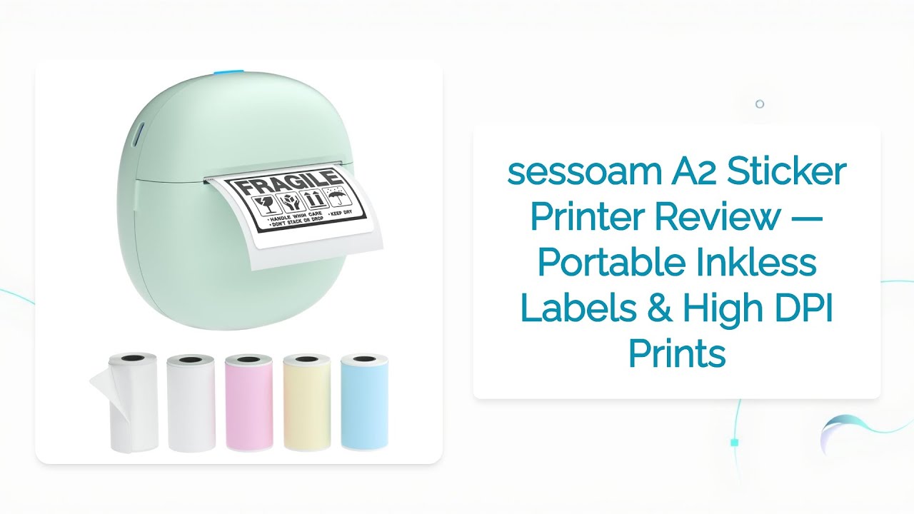 sessoam A2 Sticker Printer Review — Portable Inkless Labels & High DPI Prints